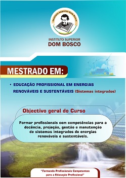 MESTRADO EM EDUCAÇÃO PROFISSIONAL EM ENERGIAS RENOVÁVEIS E SUSTENTÁVEIS.