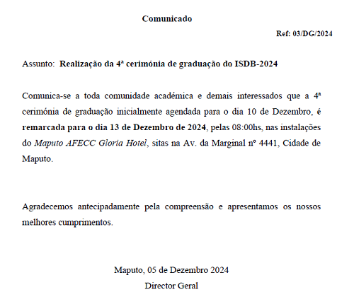 COMUNICADO